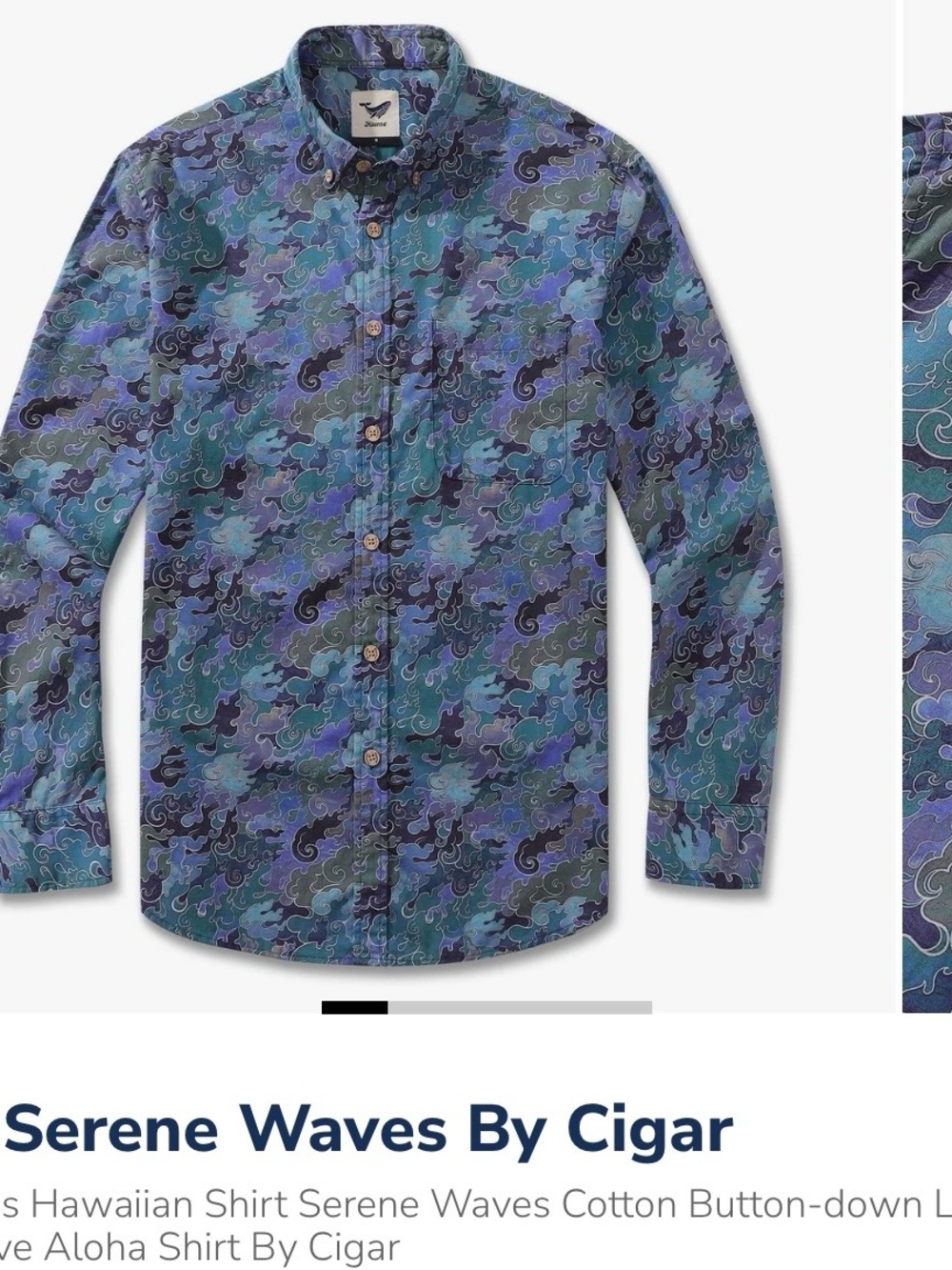 David Yiume long sleeve Hawaiian style shirt